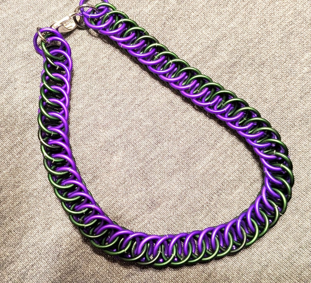 Colored Chainmail bracelet Persian 4 in 1.